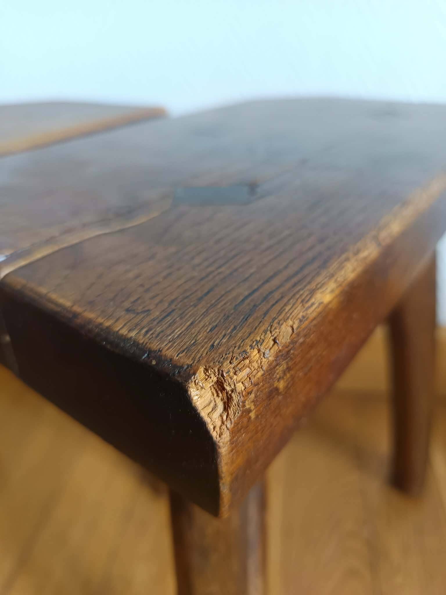 Pair of vintage brutalist stools
