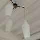 Suspension 3 globes en verre opalin