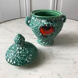 Green pot Vallauris not signed 70s