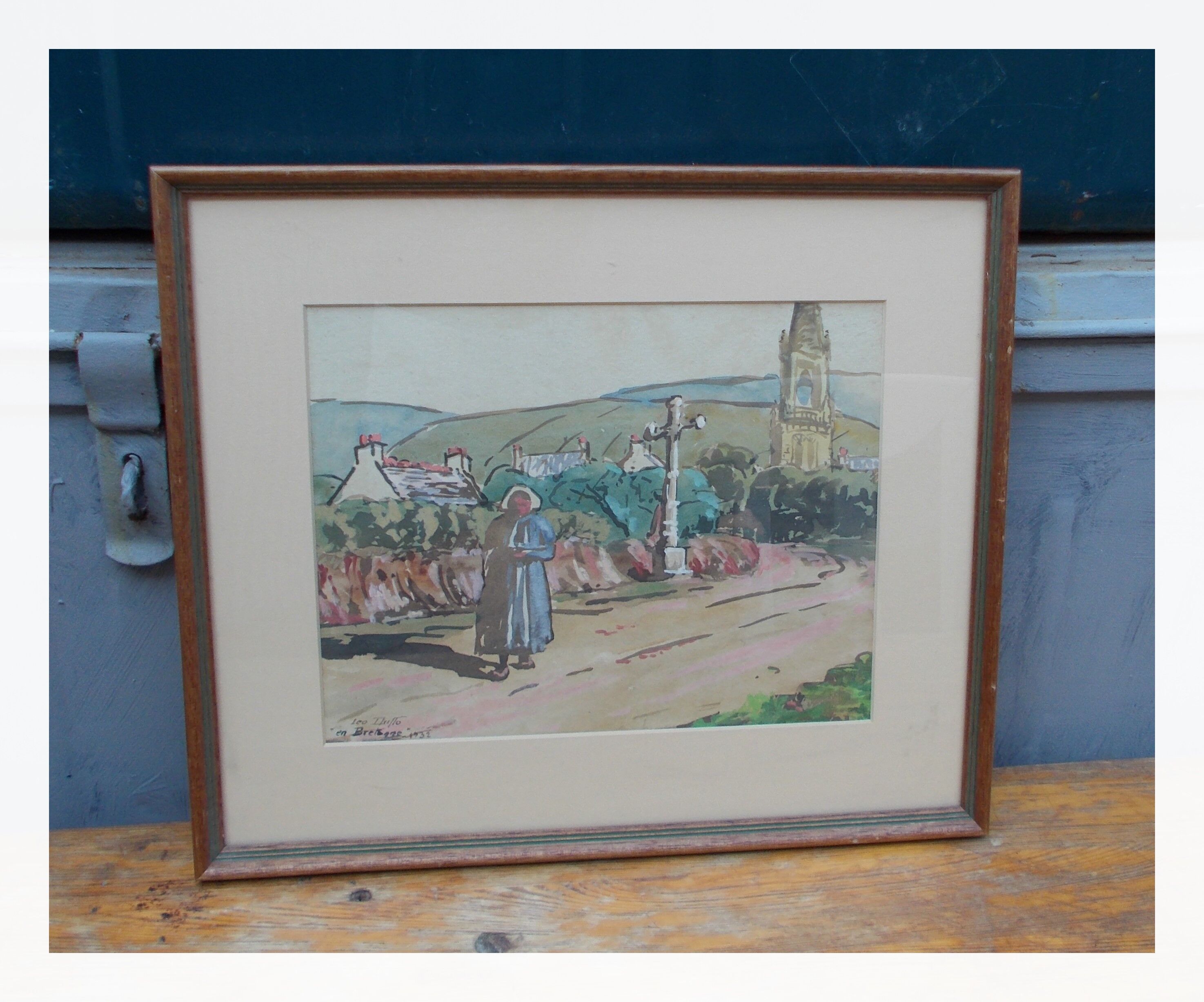 Watercolor Brittany Painting Léo Duffo 1932