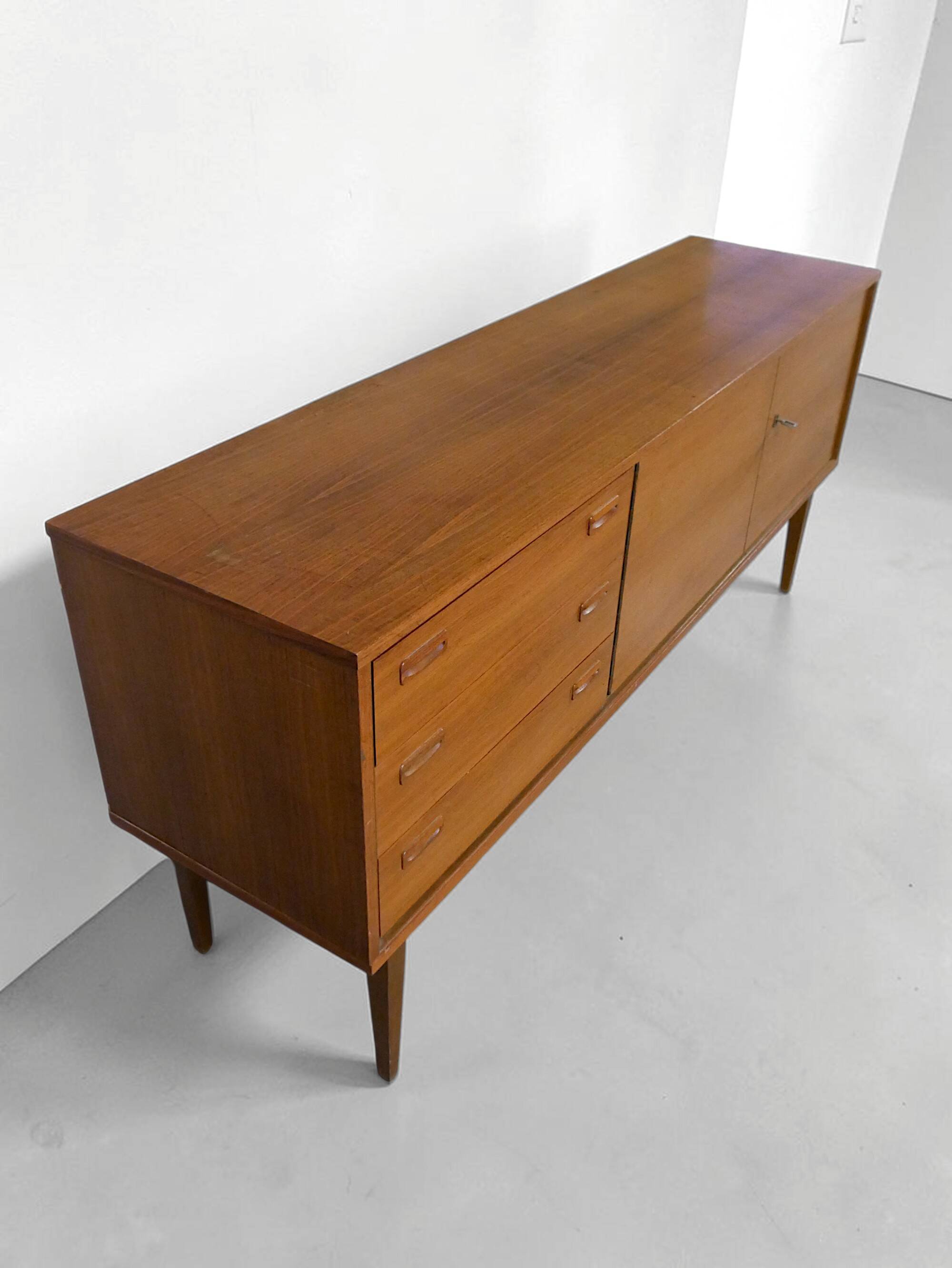 Enfilade scandinave en teck - Vintage 1960 1970