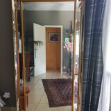 Large mirror has parcloses sheaf of wheat  96x186cm