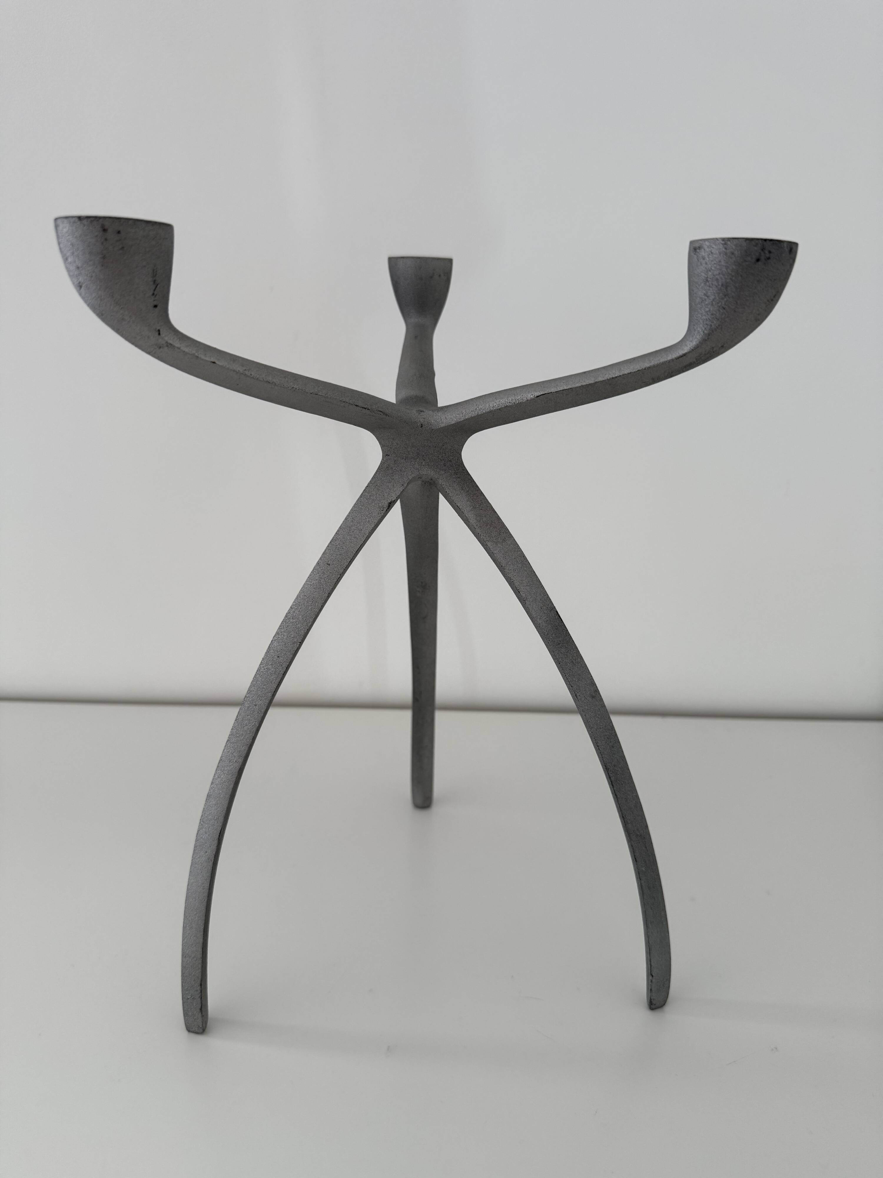 Bougeoir, chandelier tripode "Spider" space age starck eames 80s design