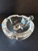 Modernist crystal ashtray signed Daum Nancy France with pestle.