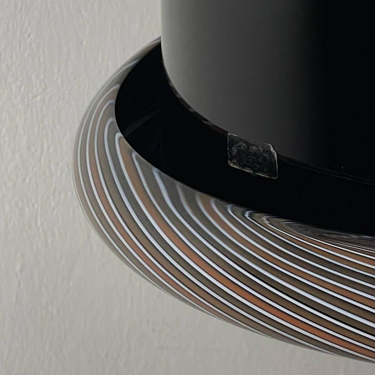 Vintage Italian black Murano pendant light, 1960s.