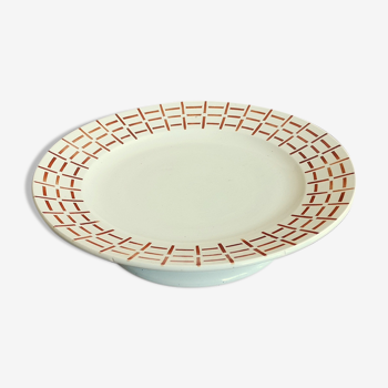 Ceramic Compotier Decor Geometric Brown