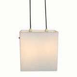 Cubic hanging lamp in opaline, 1960s