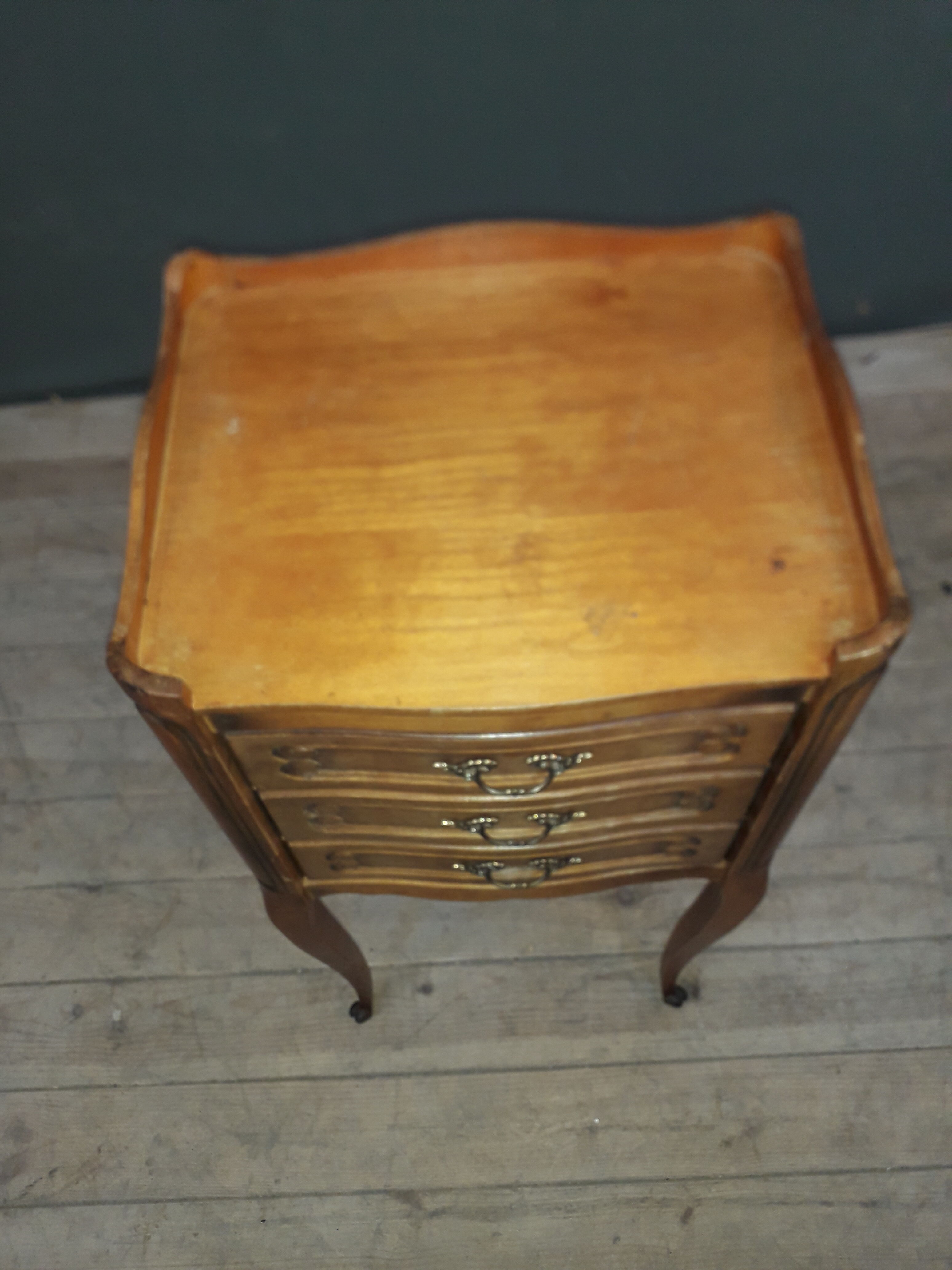 Louis XV-style bedside e n merisier