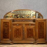 After Majorelle: Art Nouveau period sideboard in walnut and burl circa 1900