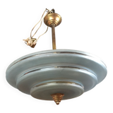 Art Deco pendant lamp in glass period 1930 1940