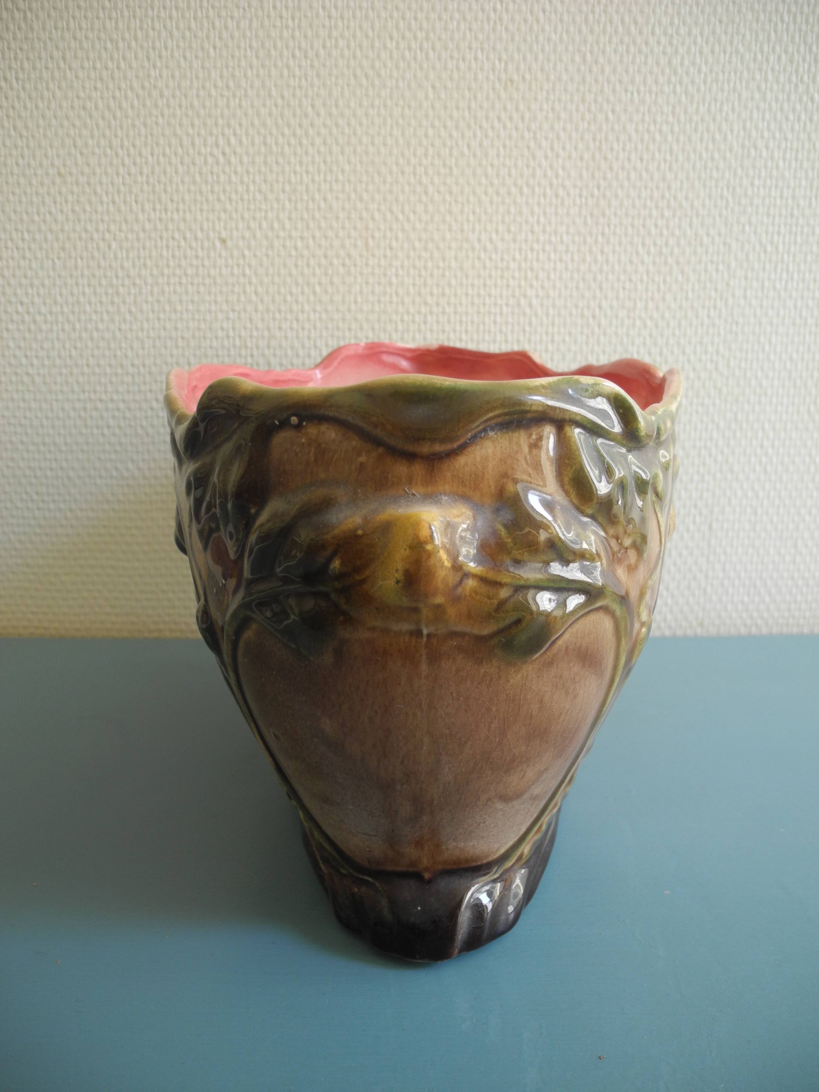 earthenware trim barbotine planter vases french fireplace set planter