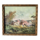 Huile sur toile  début 1900 sous verre
