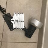 Industrial accordion wall light
