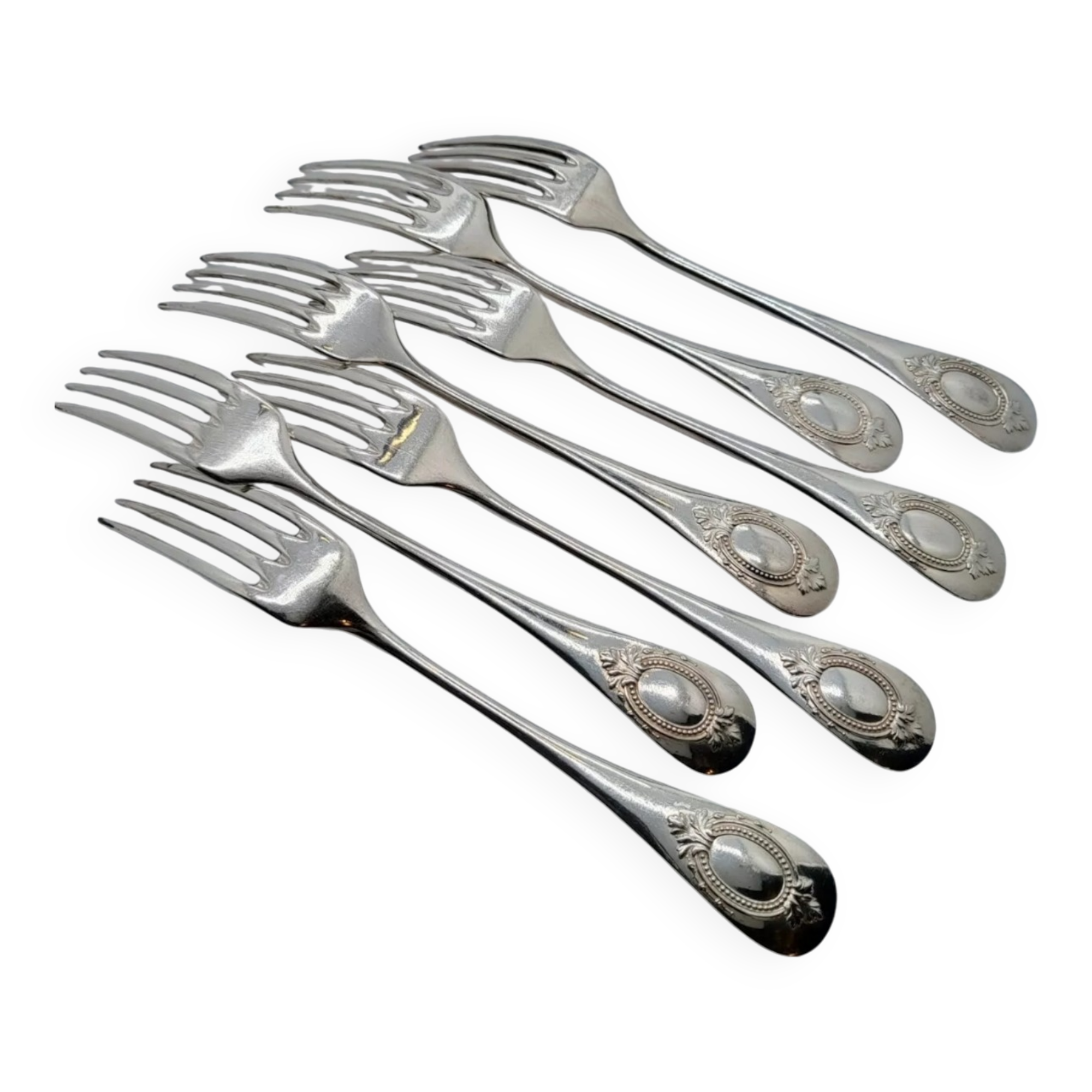 Alfenide Silver Plated Table Forks Set of 7