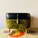 Pouf coffre moumoute vintage