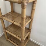 Vintage light bamboo shelf