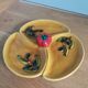 Aperitif serving dish in slip stamped Vallauris