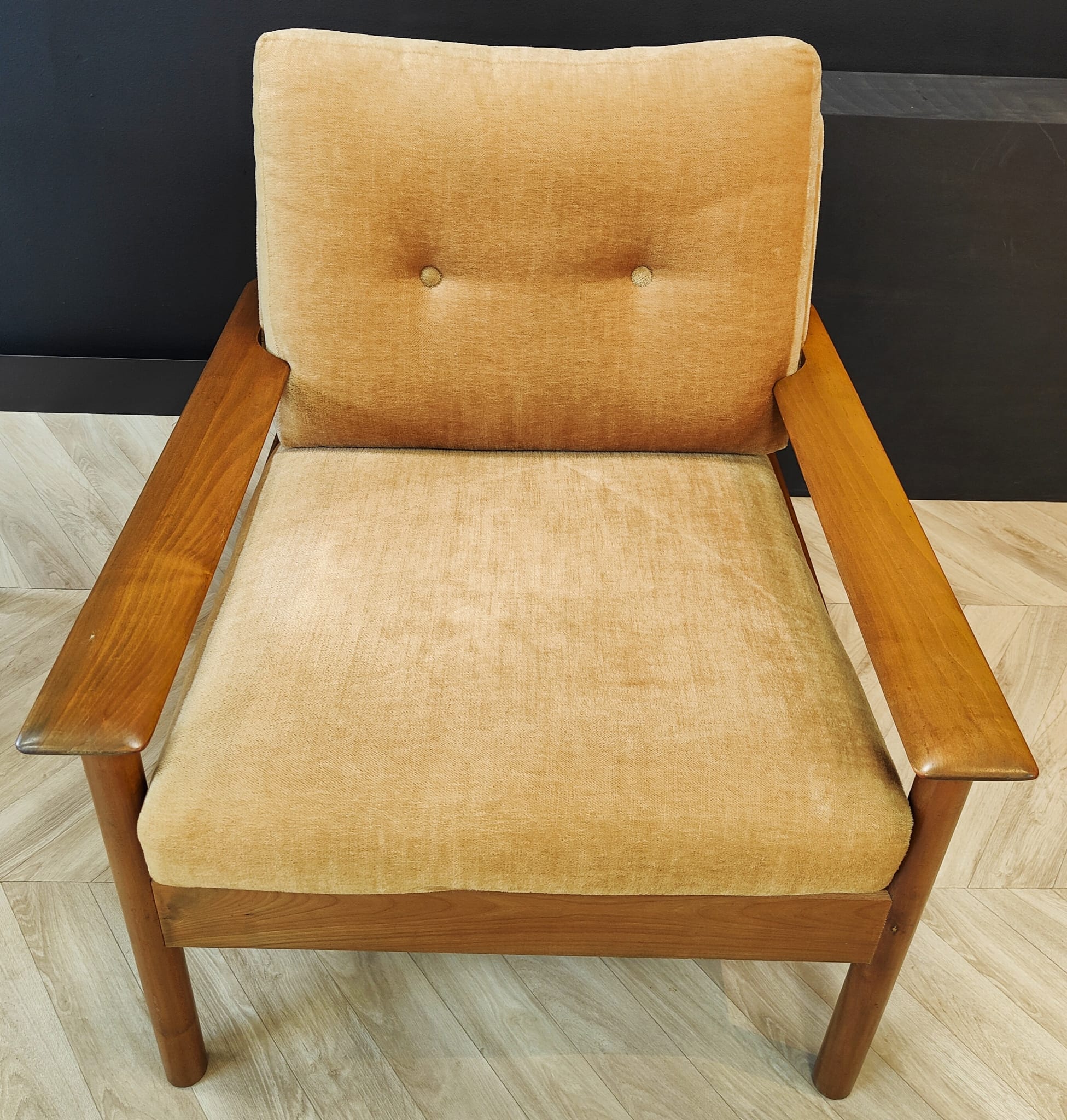 Two mid century armchairs vintage