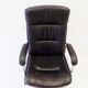 German office armchair black leather 70s