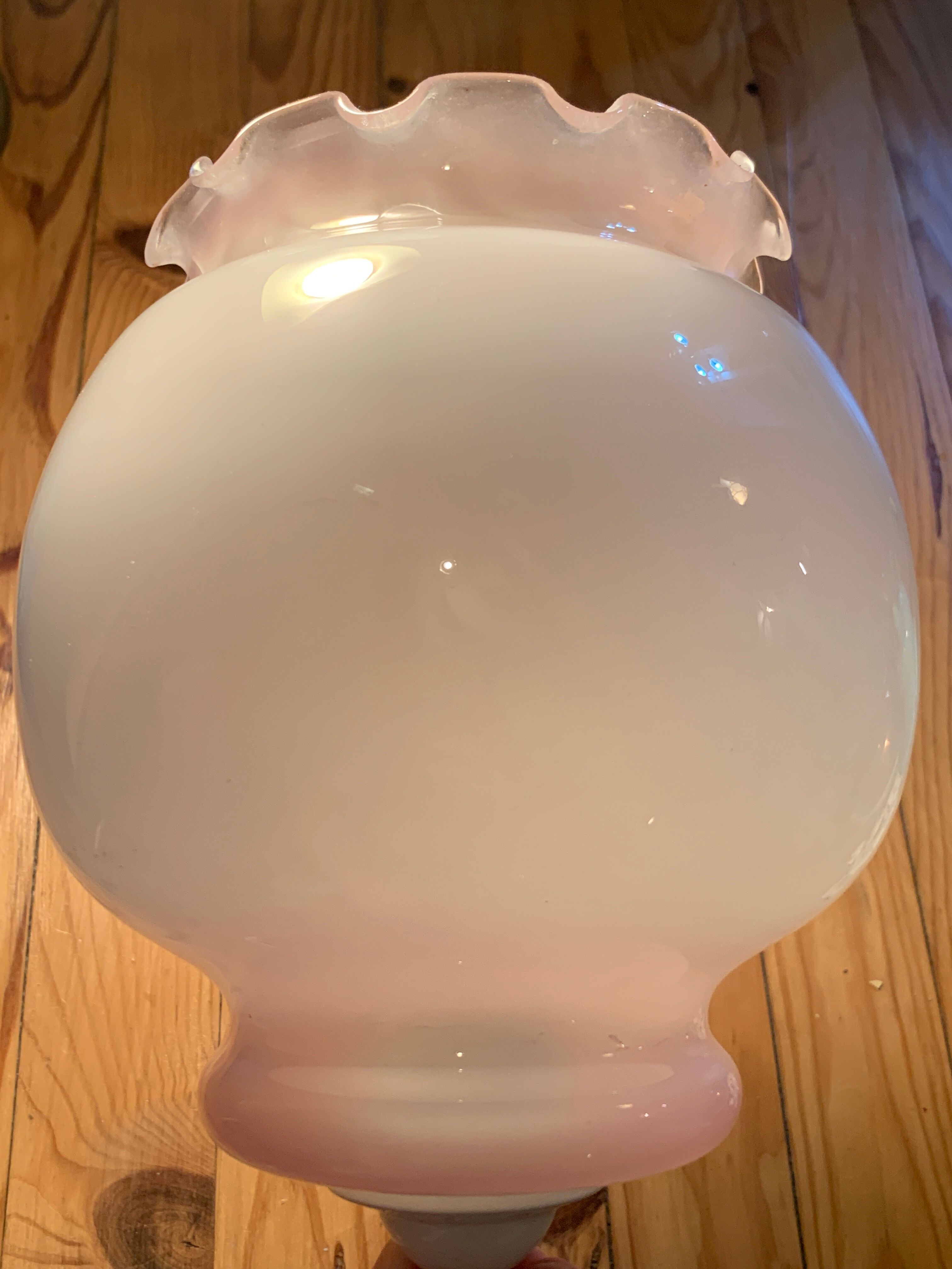 Vintage pink opaline pendant light