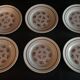 Series of six Pexonne earthenware dessert plates model Algiers