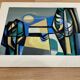 Authentique lithographie signée.
