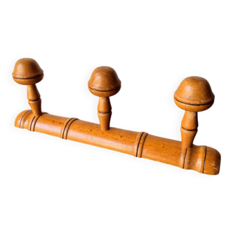 Patère vintage bois triple