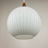 Scandinavian suspension opaline teak 1960