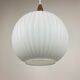 Suspension scandinave opaline teck 1960