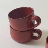 Set of 2 glazed ceramic cups by Robert Picault, Vallauris 1950