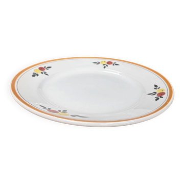 Flat round plate Moulin des Loups, model Granite