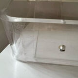 Magazine rack designed by DAVID LANGE for Roche Bobois, "OMEGA" vintage model