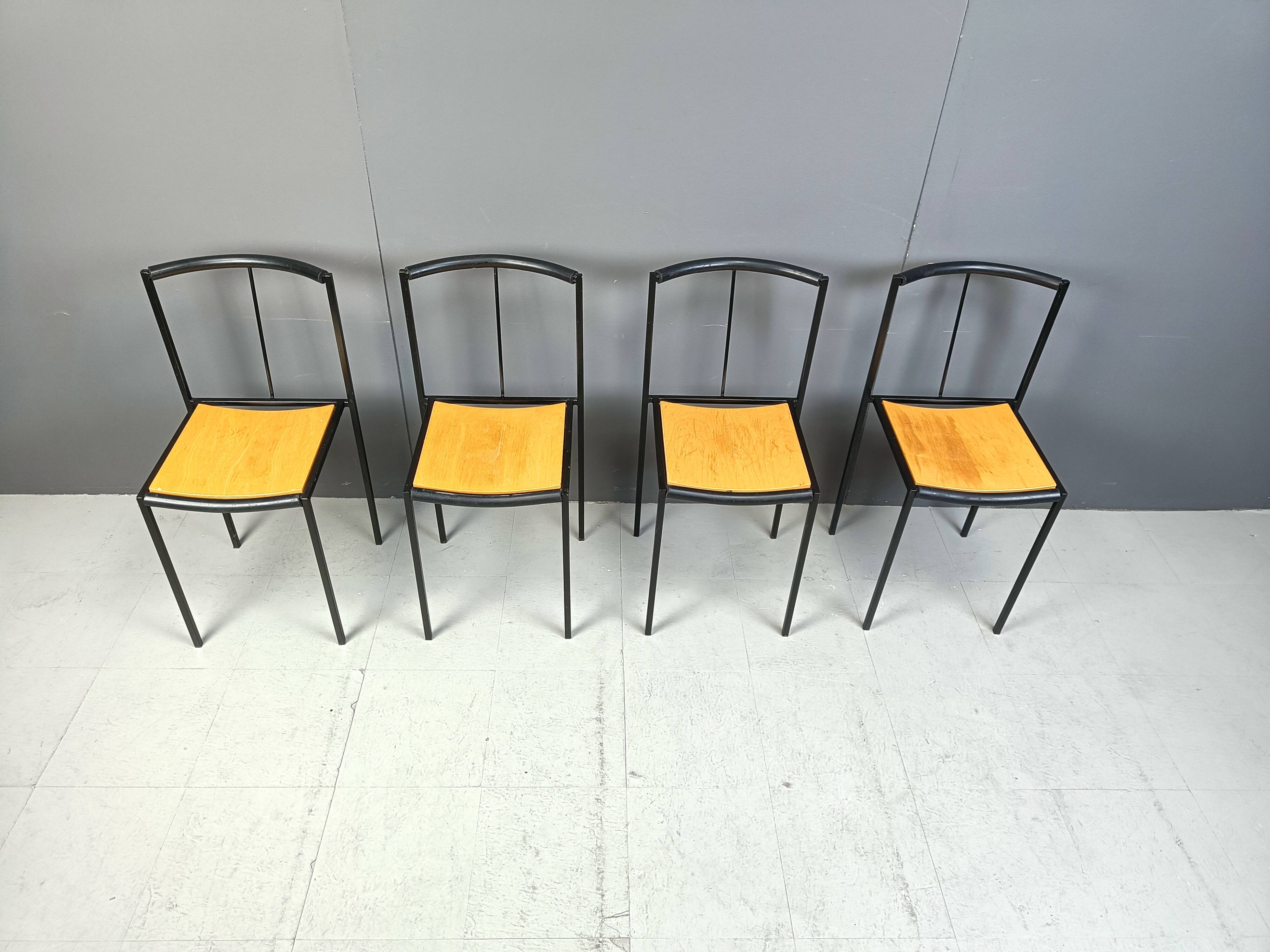 4 chairs by Zeus Noto Maurizio Peregalli Millepunte, 1985