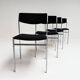 Set of 4 Gijs van der Sluis stacking chairs, 1970s