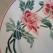 12 assiettes plates anciennes + soupière HBCM