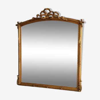 Miroir ancien à fronton 130/113 cm