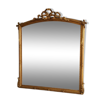 Miroir ancien à fronton 130/113 cm