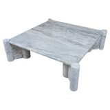 White Carrara Marble Jumbo Coffee Table by Gae Aulenti for Knoll Inc, 1960s