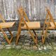 Lot de 6 chaises pliantes en bois