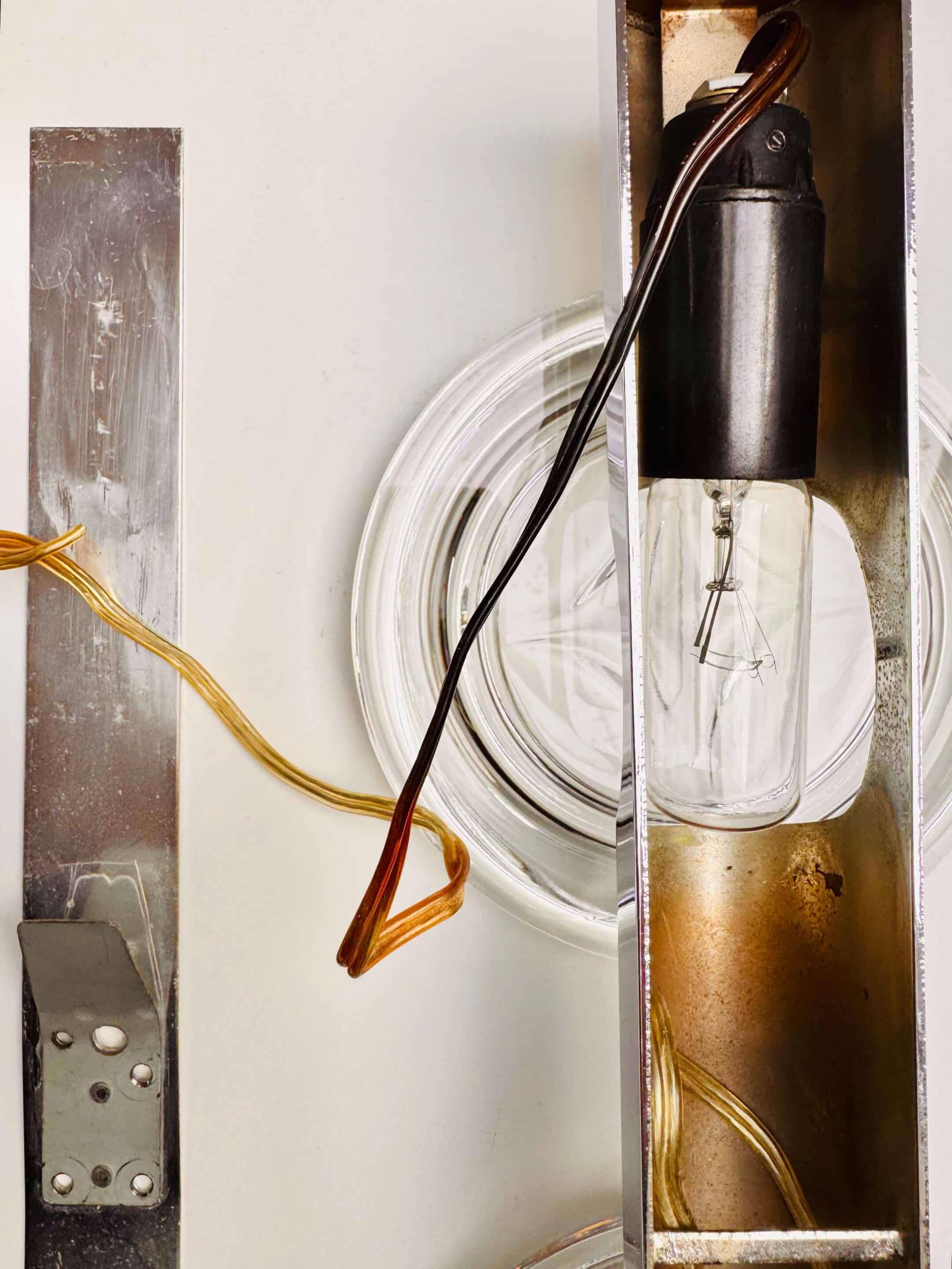 Pair of Space Age 70s double wall lights