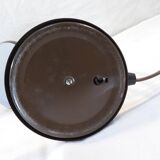 Vintage articulated desk lamp in brown metal and chrome years 60/70