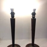 Paire lampes art deco, unilux 1970