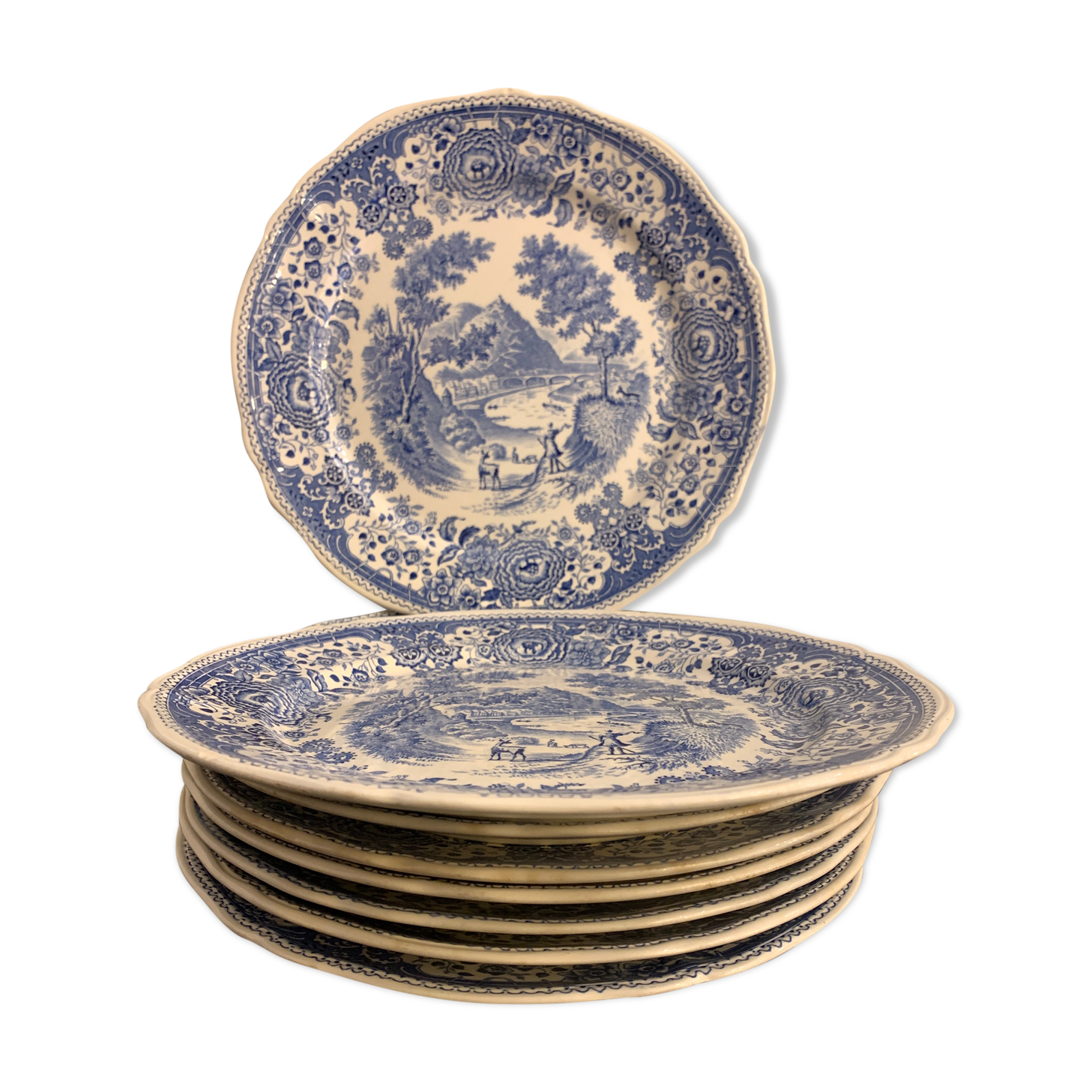 Set of 8 flat plates Villeroy and Boch Burgenland