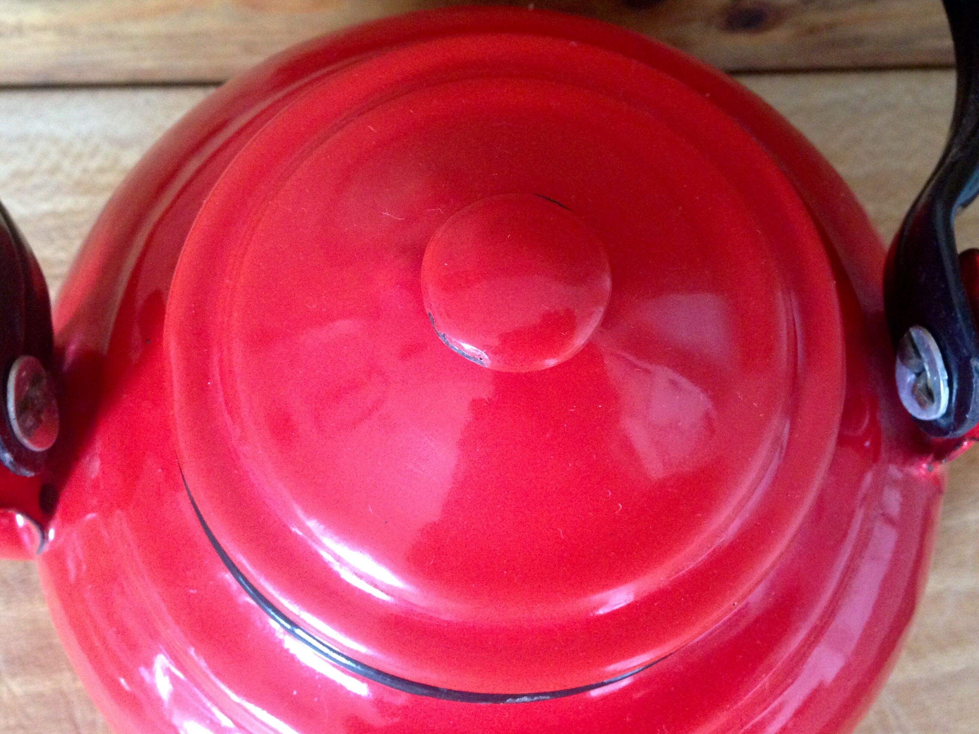 Vintage enameled kettle