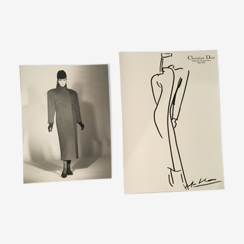 Christian Dior: pretty fashion illustration - his collection press photography Autumn - Winter 1986 - 1987