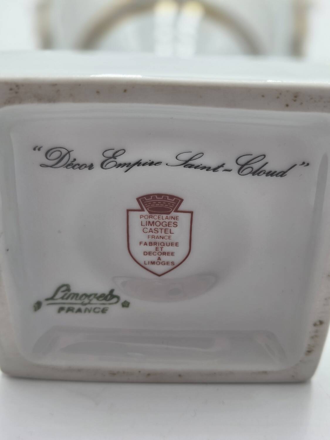 Limoges porcelain vase Castel decorated in the Empire style Saint-Cloud