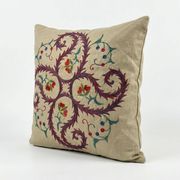 Vintage embroidered cushion cover 46x46 cm