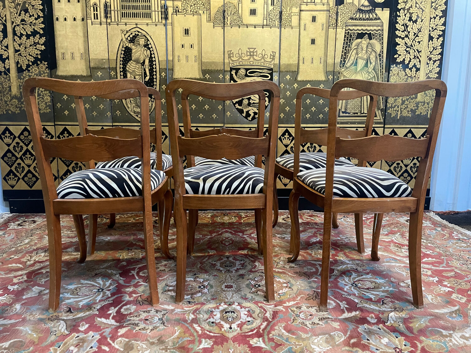 Set of 6 English cheppendeale chairs