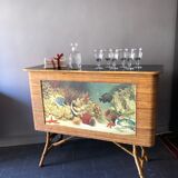 Vintage rattan bar