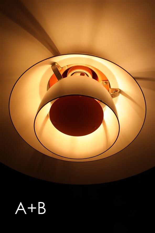 Louis Poulsen / Poul Henningsen “PH 4-3” pendant lamp / Mid-century Danish modern design / 1970s
